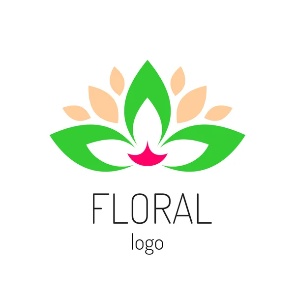 Templat logo floral - Stok Vektor