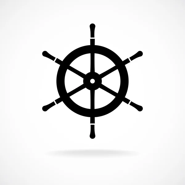 Yacht wheel symbol — Stock Vector