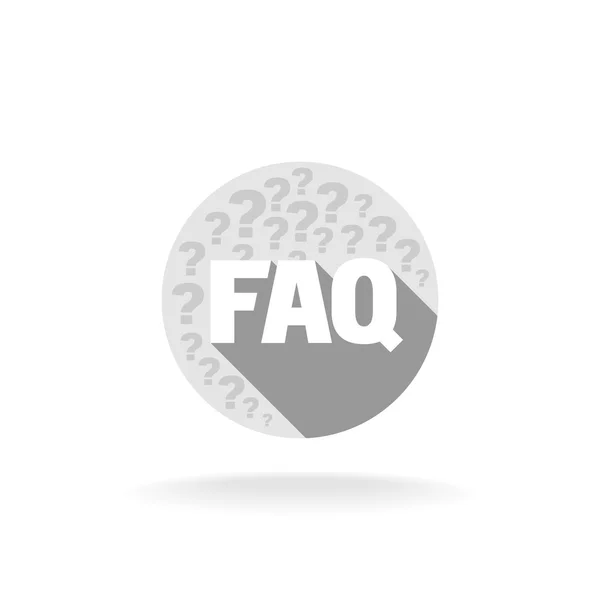 FAQ σημάδι με πολύ σκιά. — Διανυσματικό Αρχείο