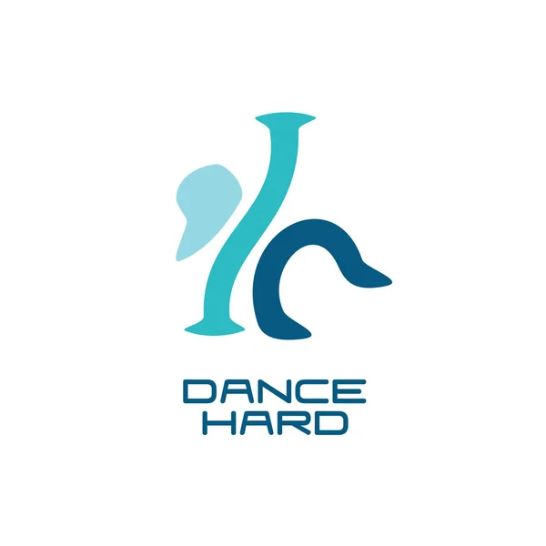 Modern dance school logo — Stock Vector