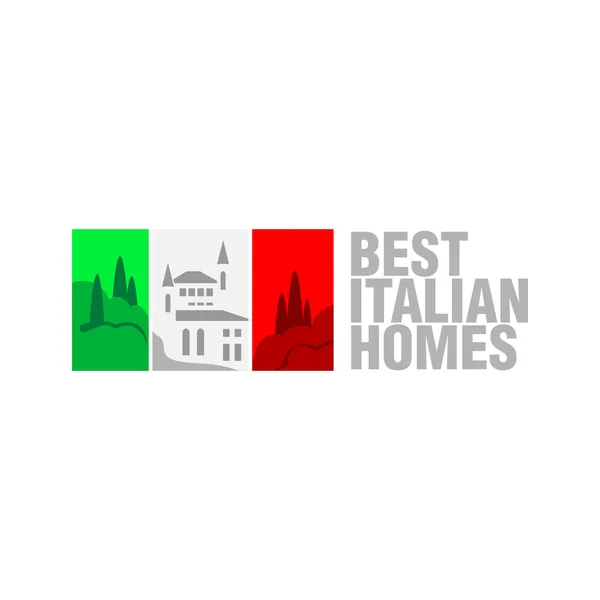 Η σημαία ιταλική ακίνητη περιουσία — Διανυσματικό Αρχείο