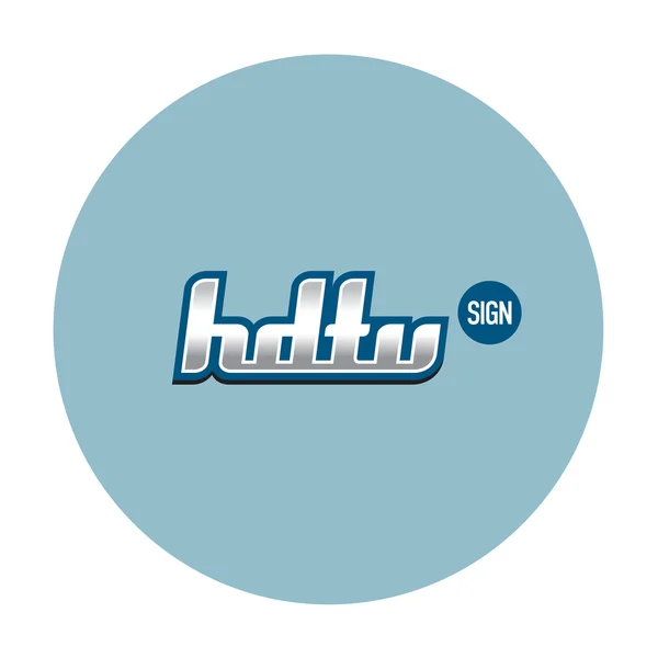 HDTV-logo in blauwe cirkel — Stockvector