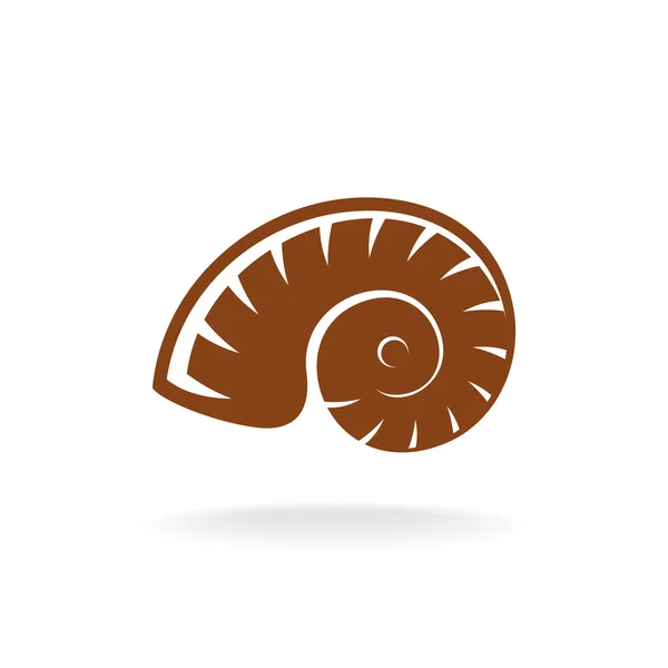 Silueta de concha. Caracol a casa . — Vector de stock