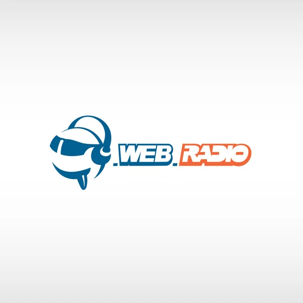 Modelo de logotipo de rádio na Internet — Vetor de Stock