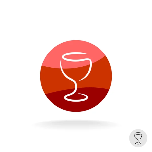 Бокал для вина логотип — стоковий вектор