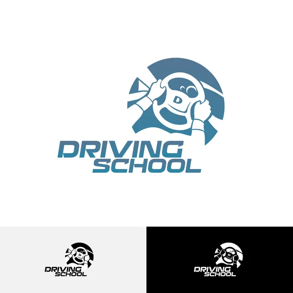 Driving school logotyp — Stock vektor