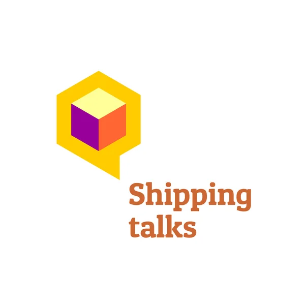 Shipping talks forum boards logo — Stock Vector