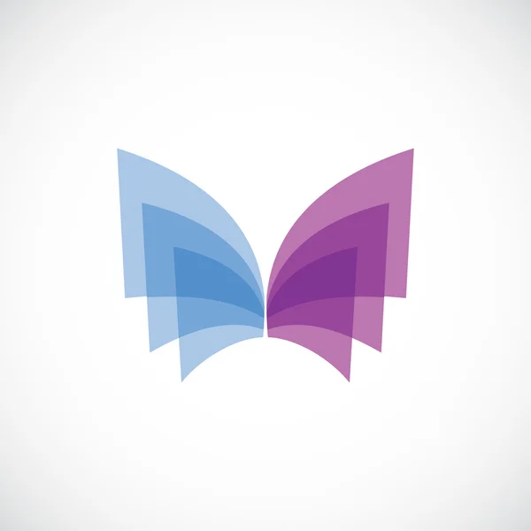 Vorlage Schmetterlingsflügel Logo — Stockvektor