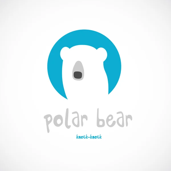 Logo de la cabeza del oso polar — Vector de stock