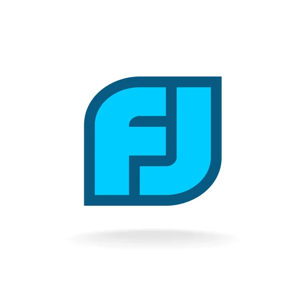 F e J letras monograma logotipo — Vetor de Stock