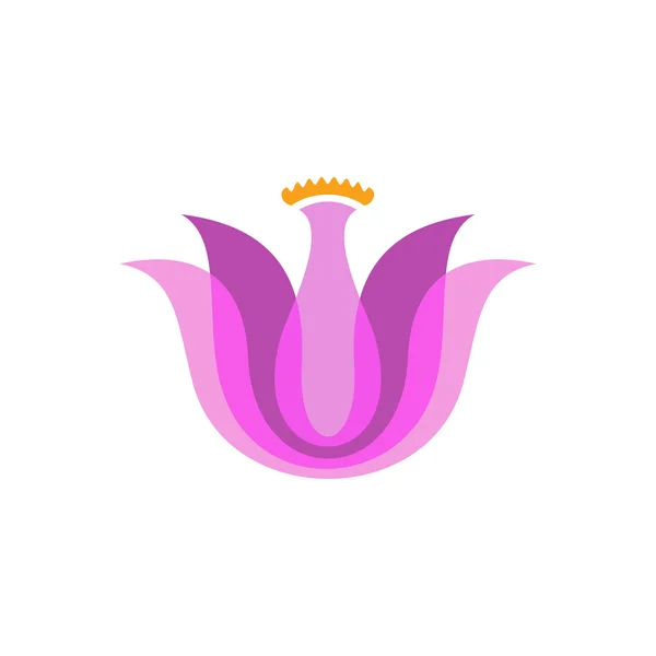 Lotus flor logotipo modelo — Vetor de Stock