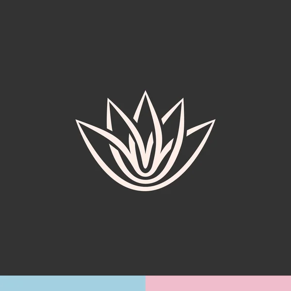 Lotus blomma logotyp — Stock vektor