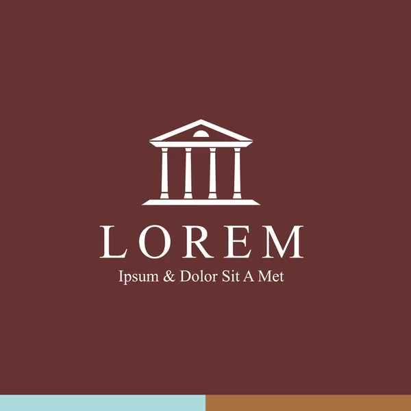 Lawyer logo design template — Stock Vector