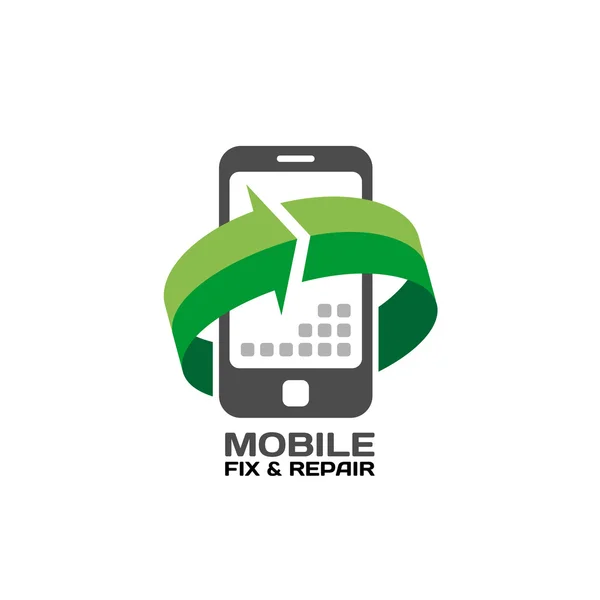 Logotipo de serviço de dispositivos móveis — Vetor de Stock