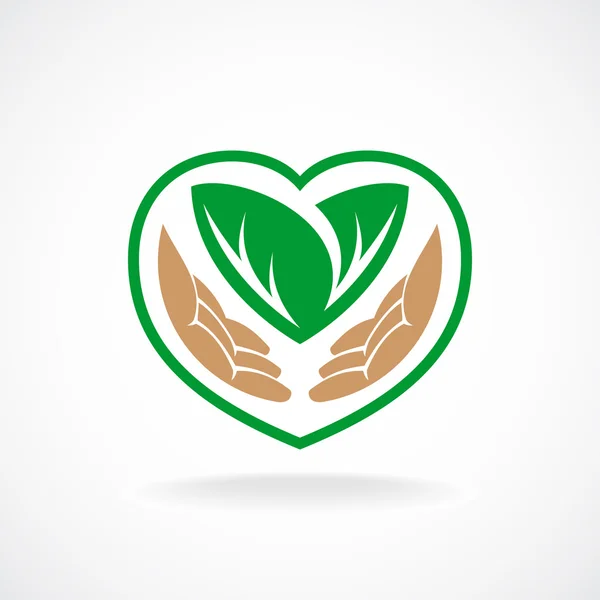 Logo cura della natura — Vettoriale Stock