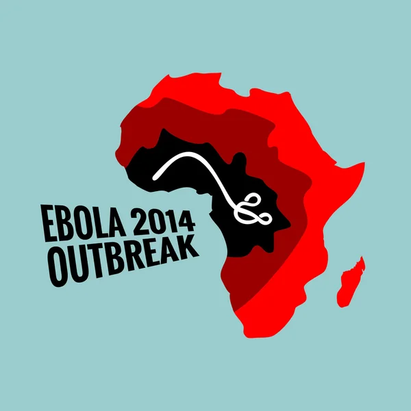 Vírus do ébola 2014 — Vetor de Stock