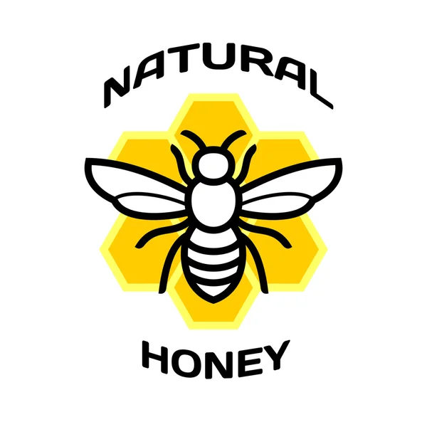 Bee icon logo. — Stock Illustration Bee icon logo. Royalty Free Stock Illustrations