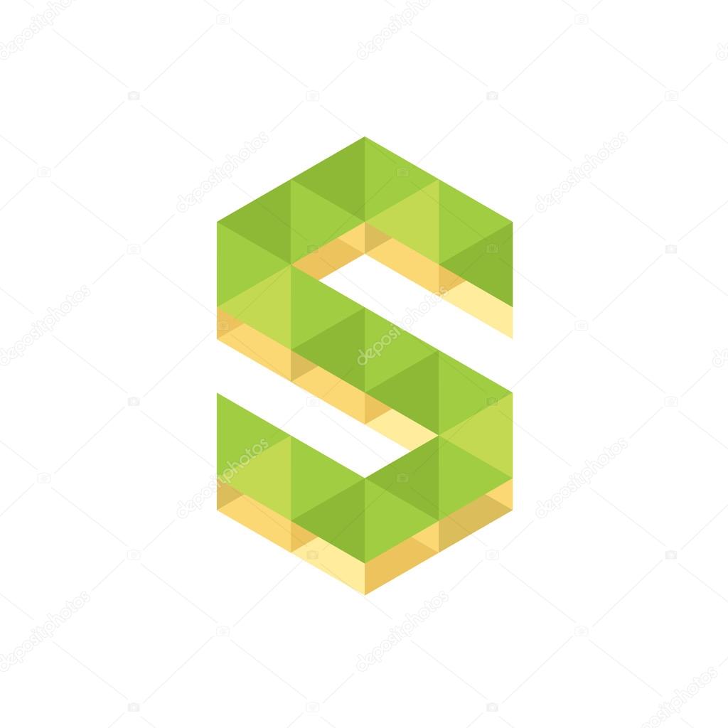 S letter logo template. Nature colors.