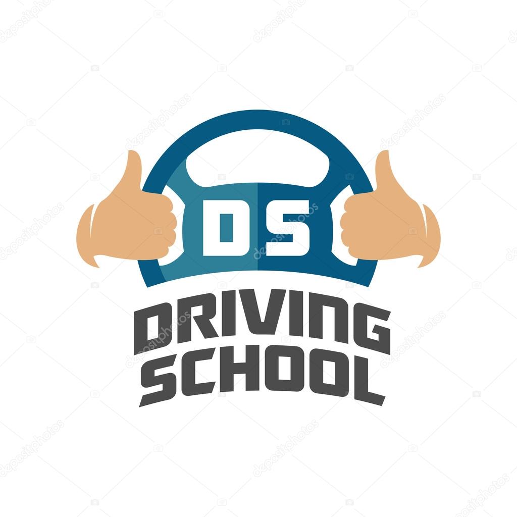 Driving school logo template