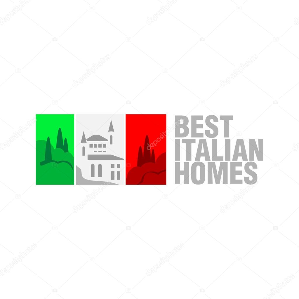 Italian real estate flag logo template