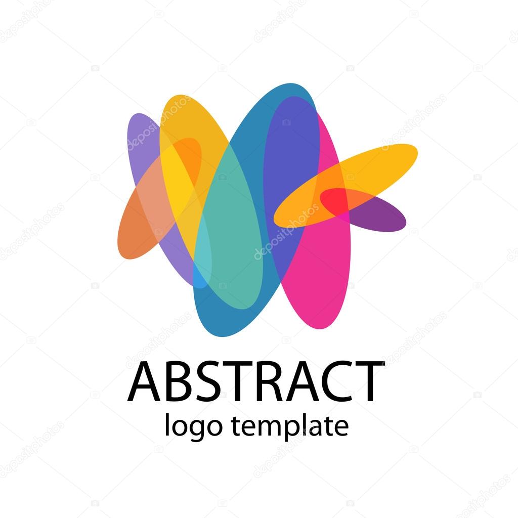 Abstract colorful shapes logo template