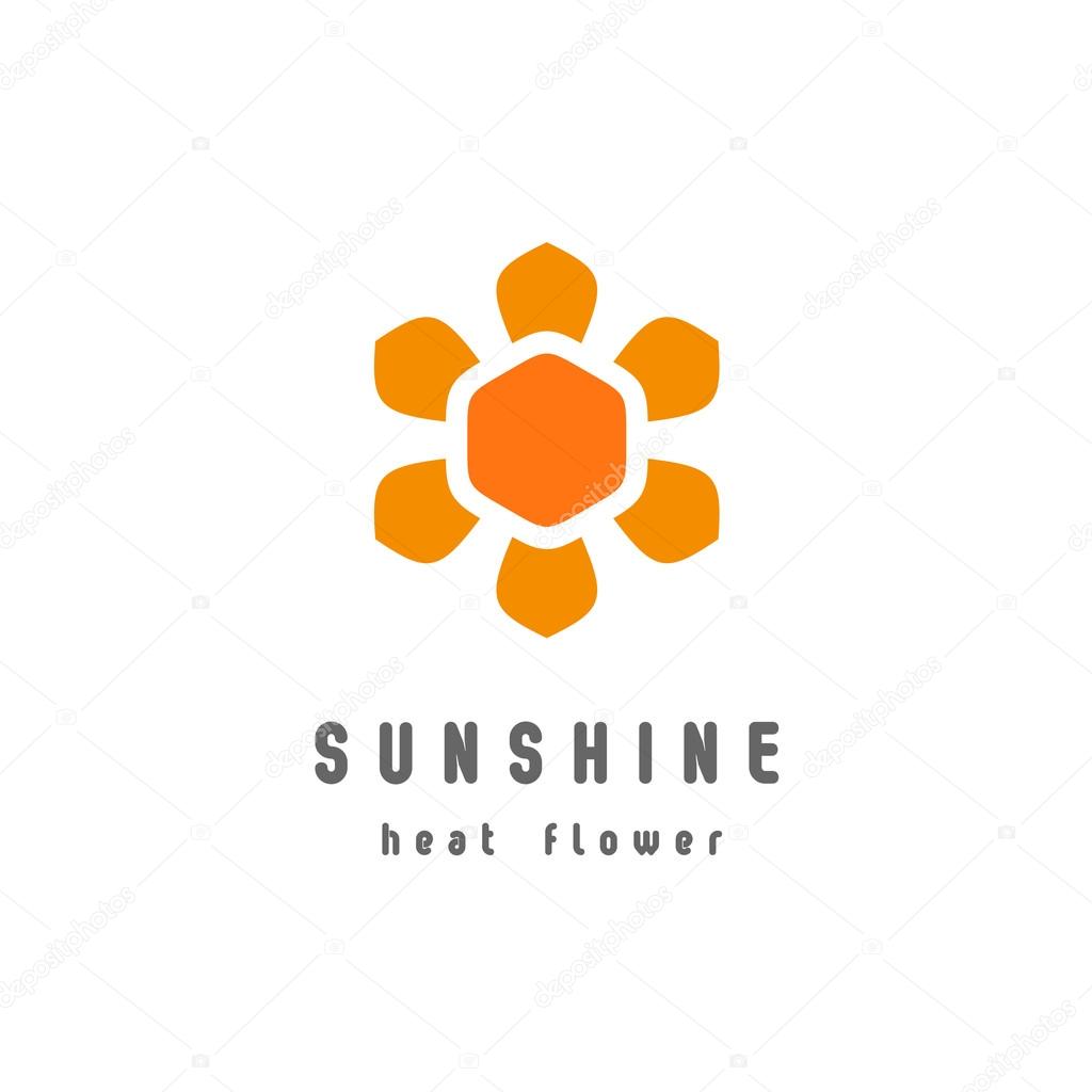 Sunshine flower logo template