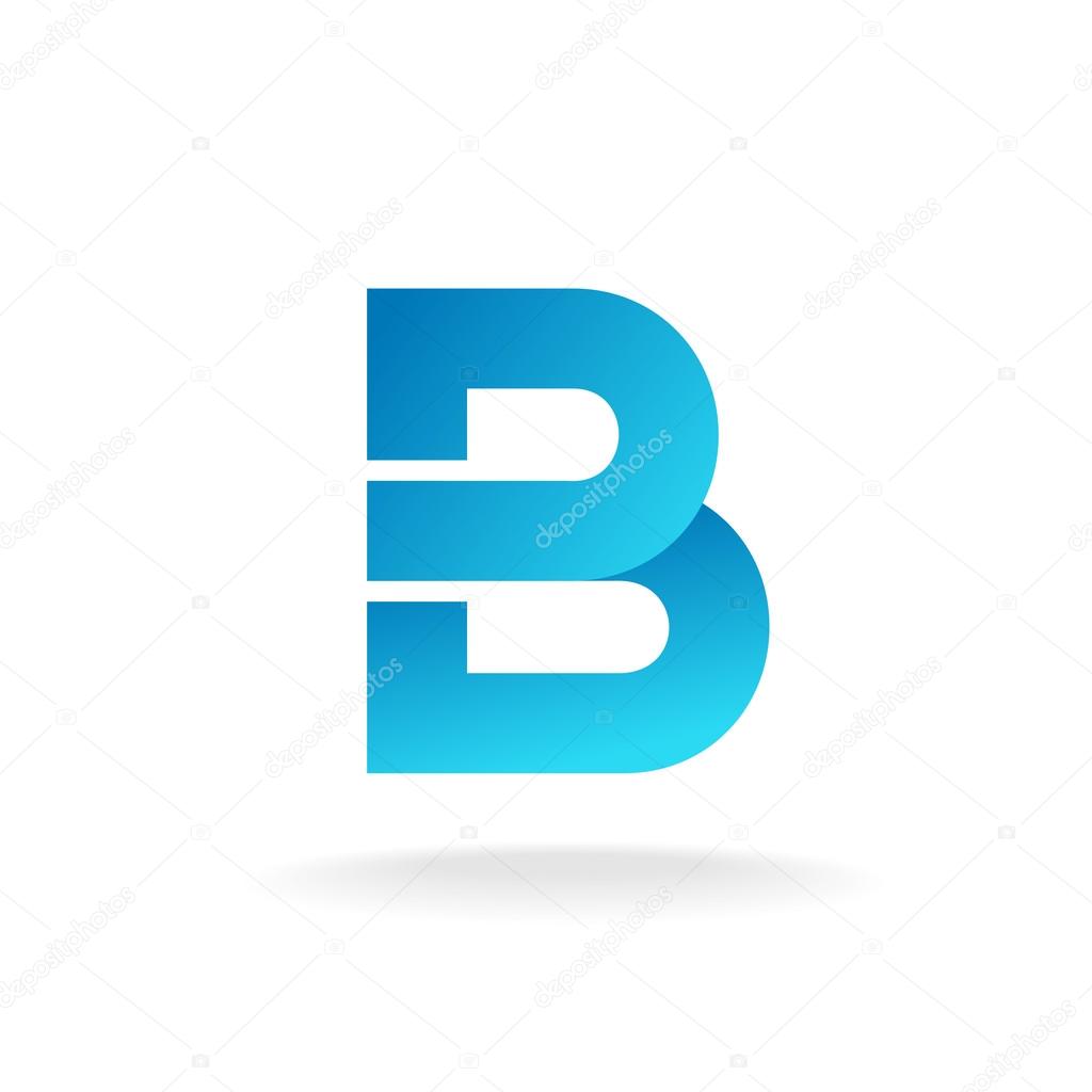 Letter B logo template. Construction building element style.