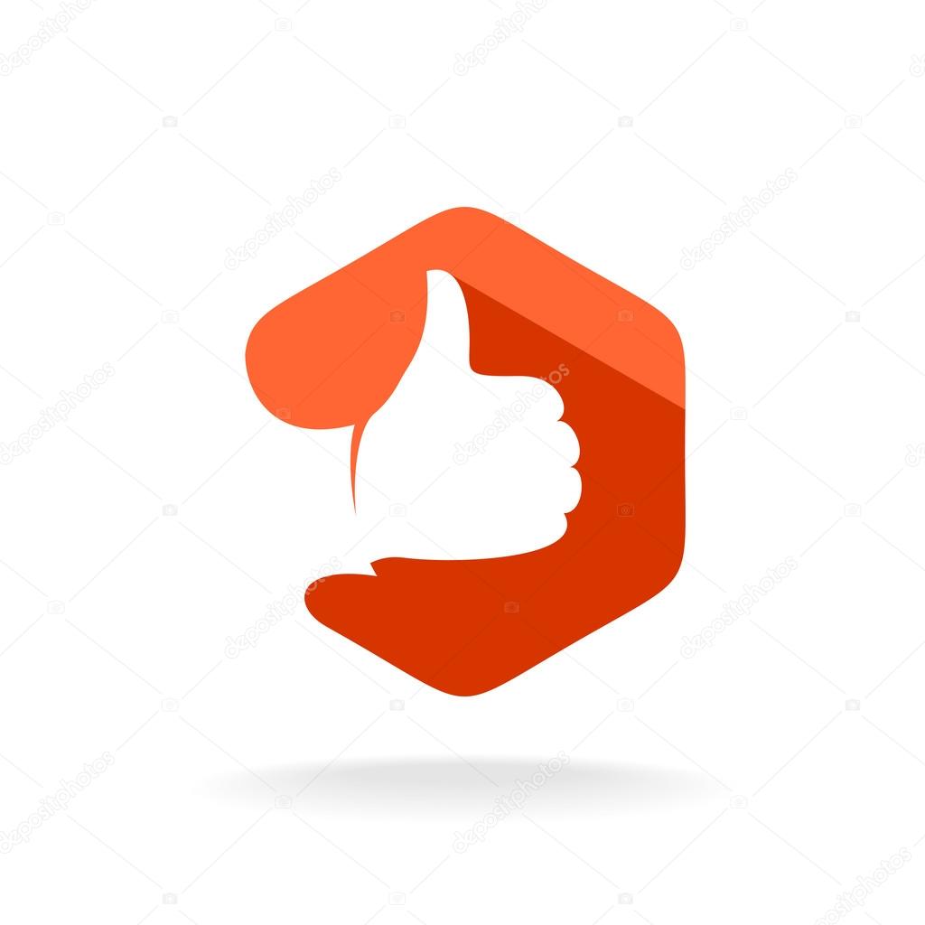Thumbs up logo template