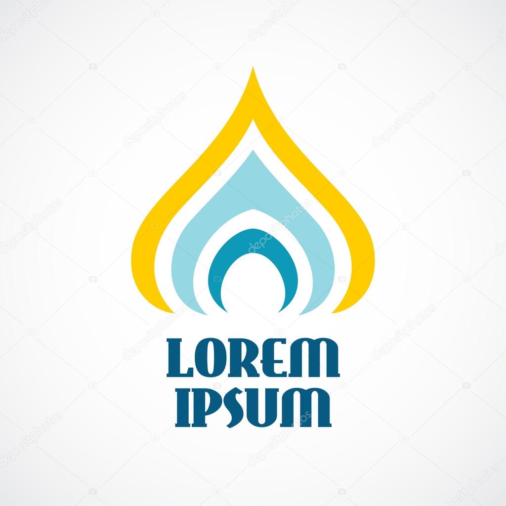 Religion logo template. Stylized orthodox church dome or candle.