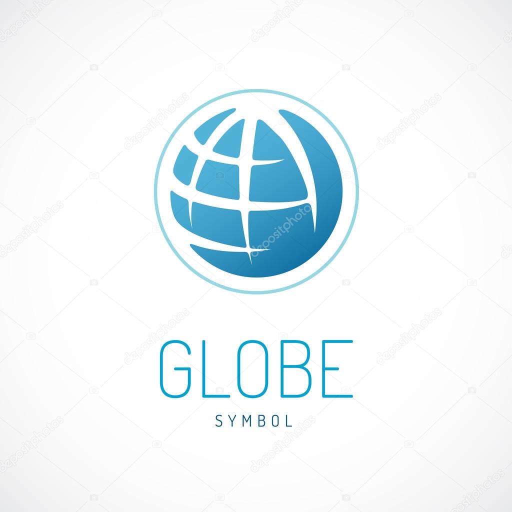 Earth  logo template. Globe sign.