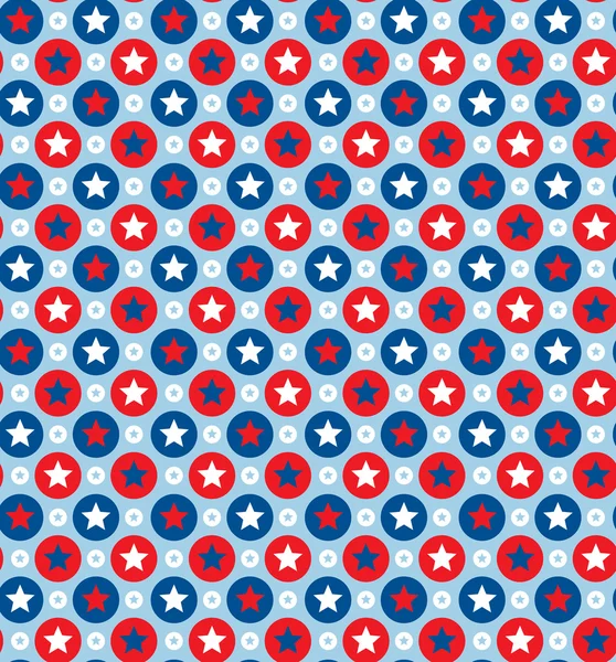 Stars and circles seamless pattern — Stock Vector