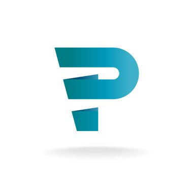 P harfi logo şablonu