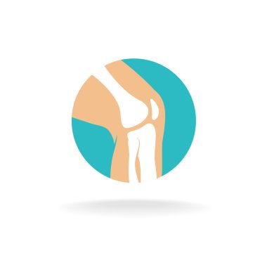 Knee joint logo clipart