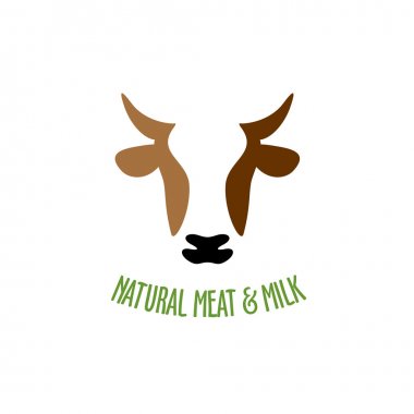 Cow head logo clipart