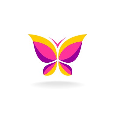 Colorfuk butterfly logo clipart