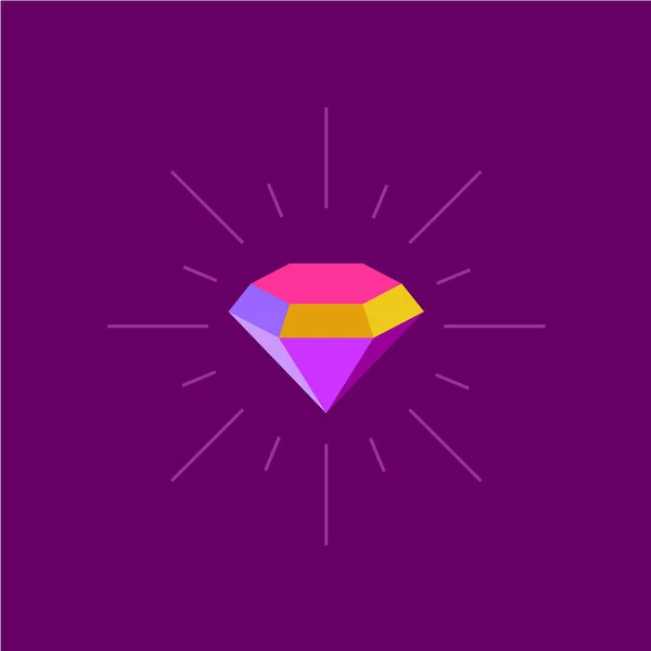 Logo de diamante colorido — Vector de stock