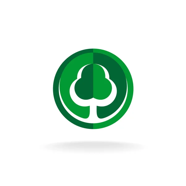 Modello logo quercia verde — Vettoriale Stock