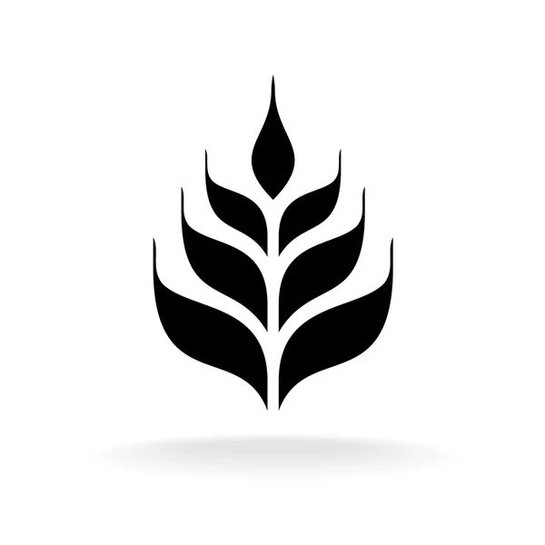 Icono de trigo negro — Archivo Imágenes Vectoriales
