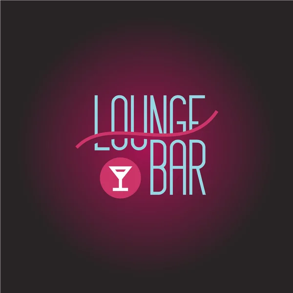 Lounge bar logo — Vettoriale Stock