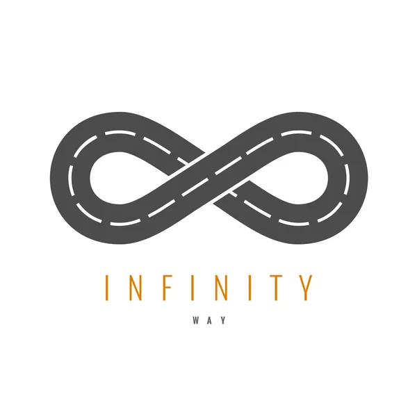 Infinity weg logo — Stockvector