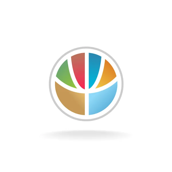 Globe bloem logo — Stockvector