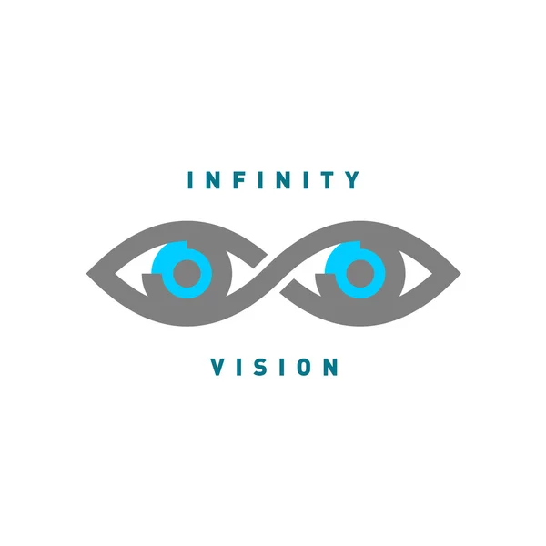 Ojos en el signo del infinito — Vector de stock