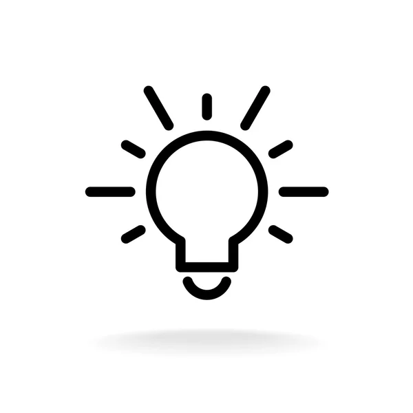 Icono de lámpara bombilla — Vector de stock
