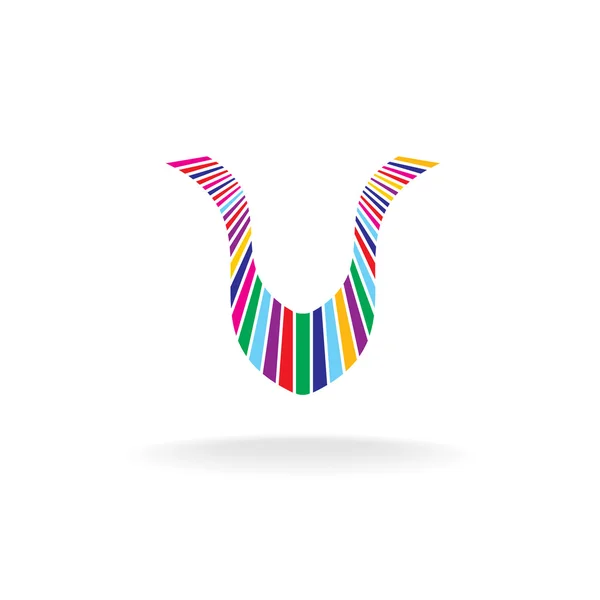 Lettera U logo colorato — Vettoriale Stock