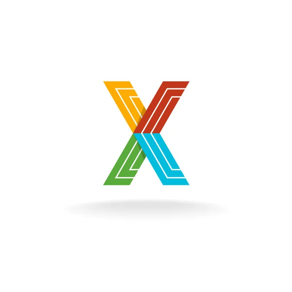 Buchstabe x Technologie Logo — Stockvektor