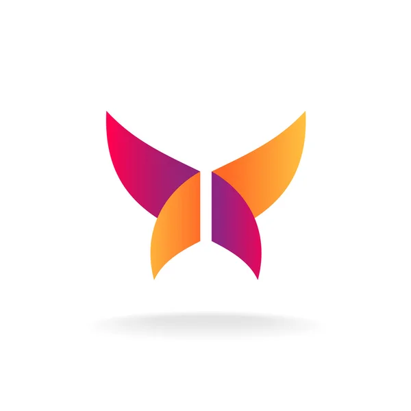 Logotipo borboleta abstrata — Vetor de Stock