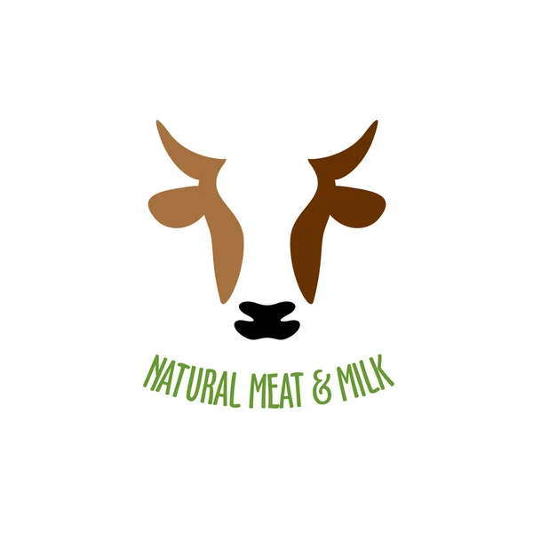 Cow head logo — Stock Vector