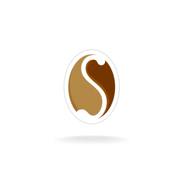 Brief s Kaffee Logo Vorlage — Stockvektor