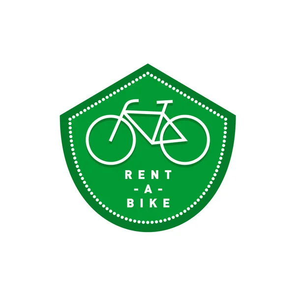 Логотип прокат велосипеда — стоковий вектор