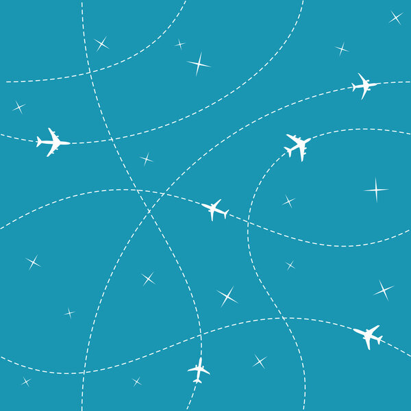 Planes with trajectories and stars
